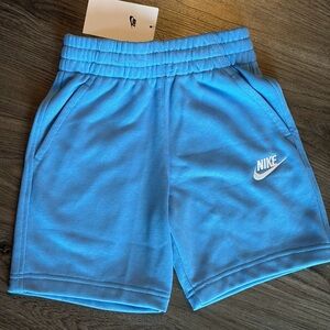 NWT - Nike Kids Blue Sportswear Fleece Shorts - size YXS